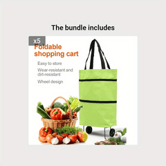 Foldable Grocery Wheel Bag Shopping Cart for Retail Stores