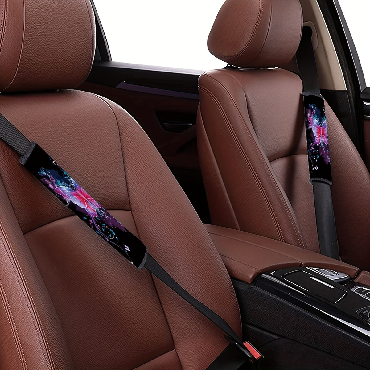 Flower Butterfly Print Car Shoulder Cover