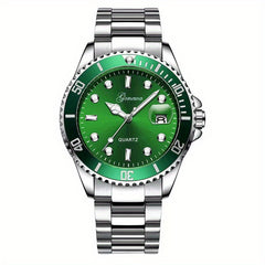 Men's Quartz Watch Luminous Calendar Steel Strap Wrist Watch