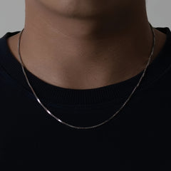 Men's Stainless Steel Box Necklace