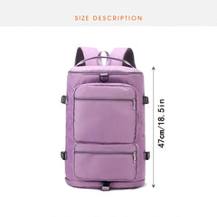 Large Capacity Sports Bag Travel Duffle Backpack Shoe Compartment