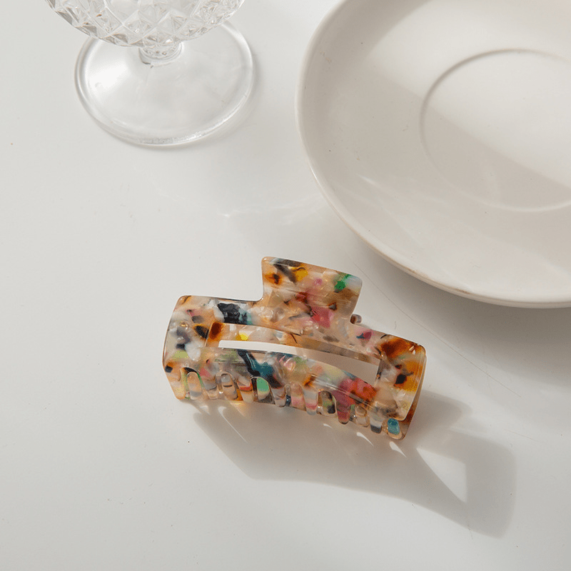 Square Geometric Hair Claw Clip Non Slip Strong Hold Grip Hair Jaw Clip