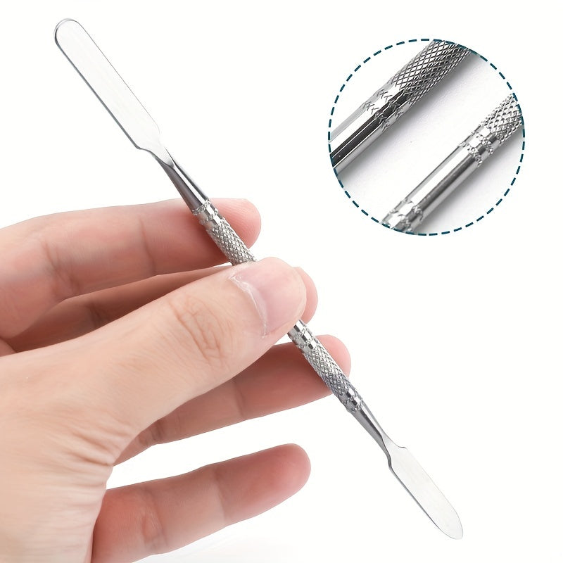 Stainless Steel Makeup Spatula Nail Art Stick Stirring Rod