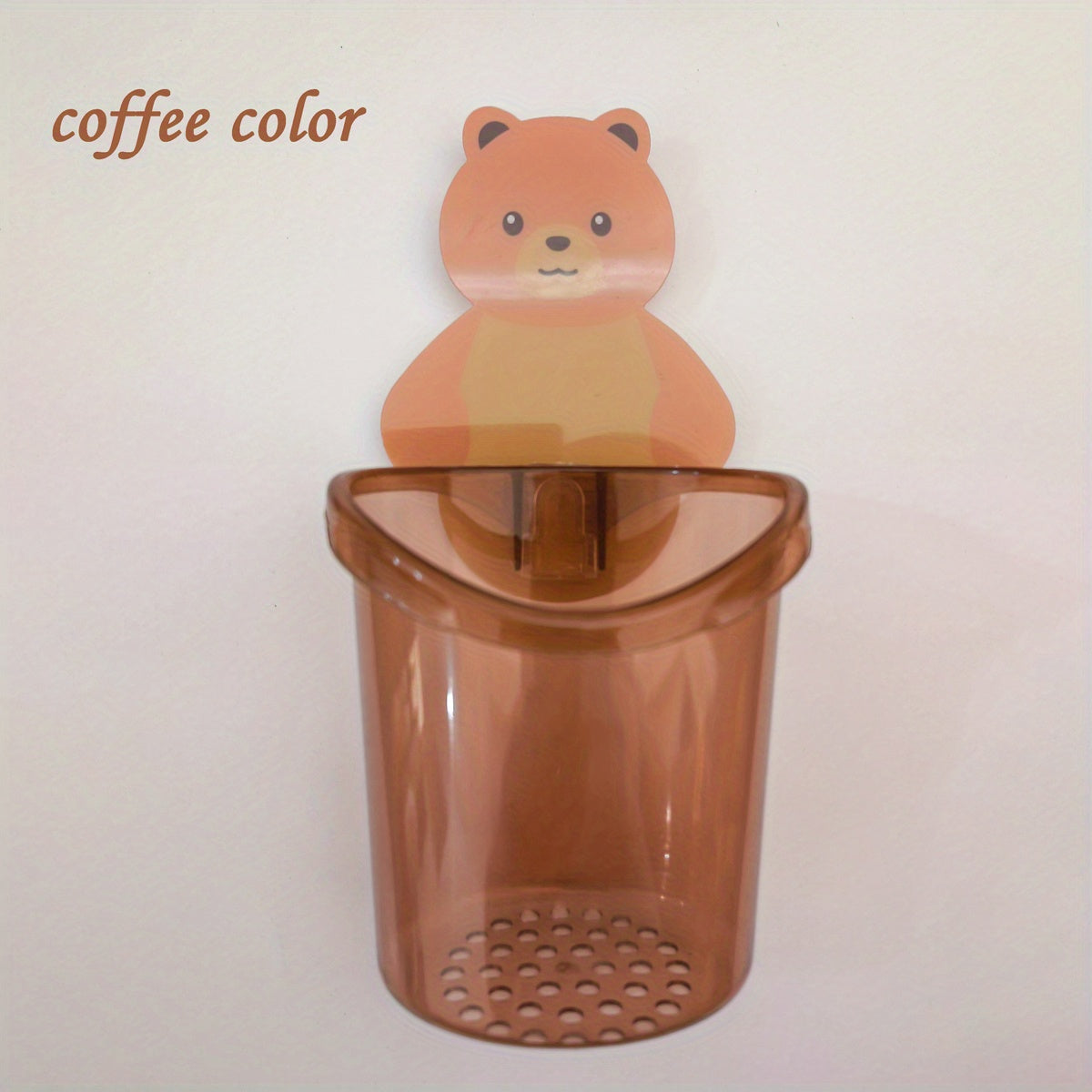 Bear Toothbrush Holder Wall Mounted Storage Box for Toothpaste and Toothbrushes