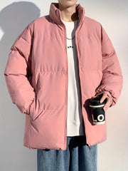 Men's Warm Hooded Jacket Zip Up for Fall Winter