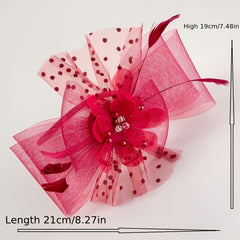 Girls Mesh Bow Hair Hoop Headwear Hair Accessories