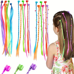 18pc Kids Coloured Hair Extensions Hair Accessories For Girls