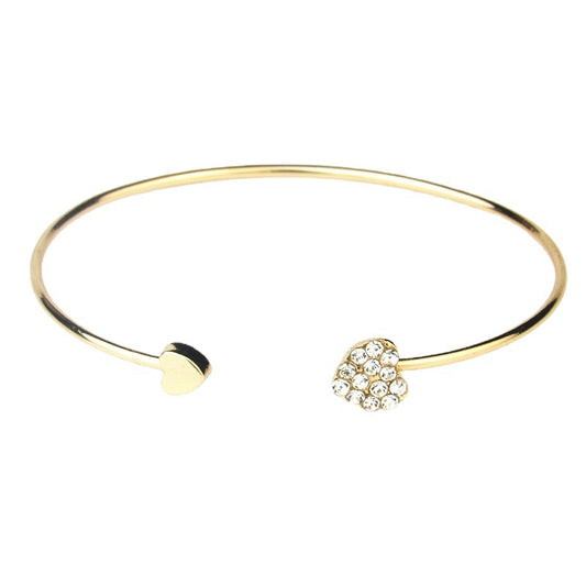 Love Heart Bangle Bracelet Hand Jewelry For Women