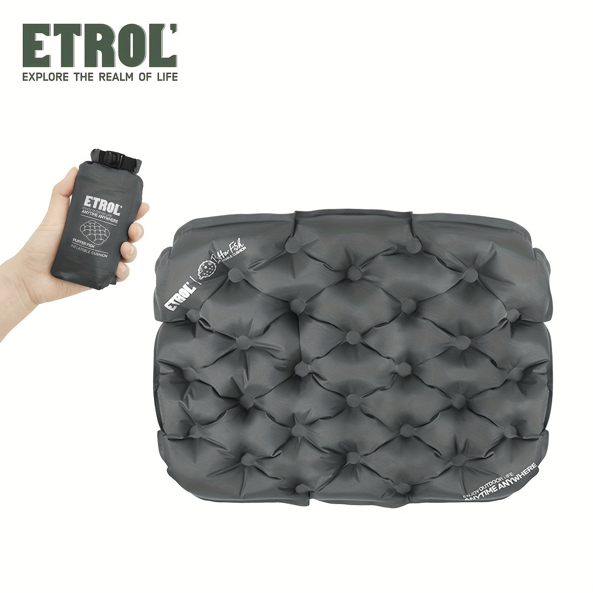 ETROL Inflatable Cushion for Camping and Travel with Support for Office and Home