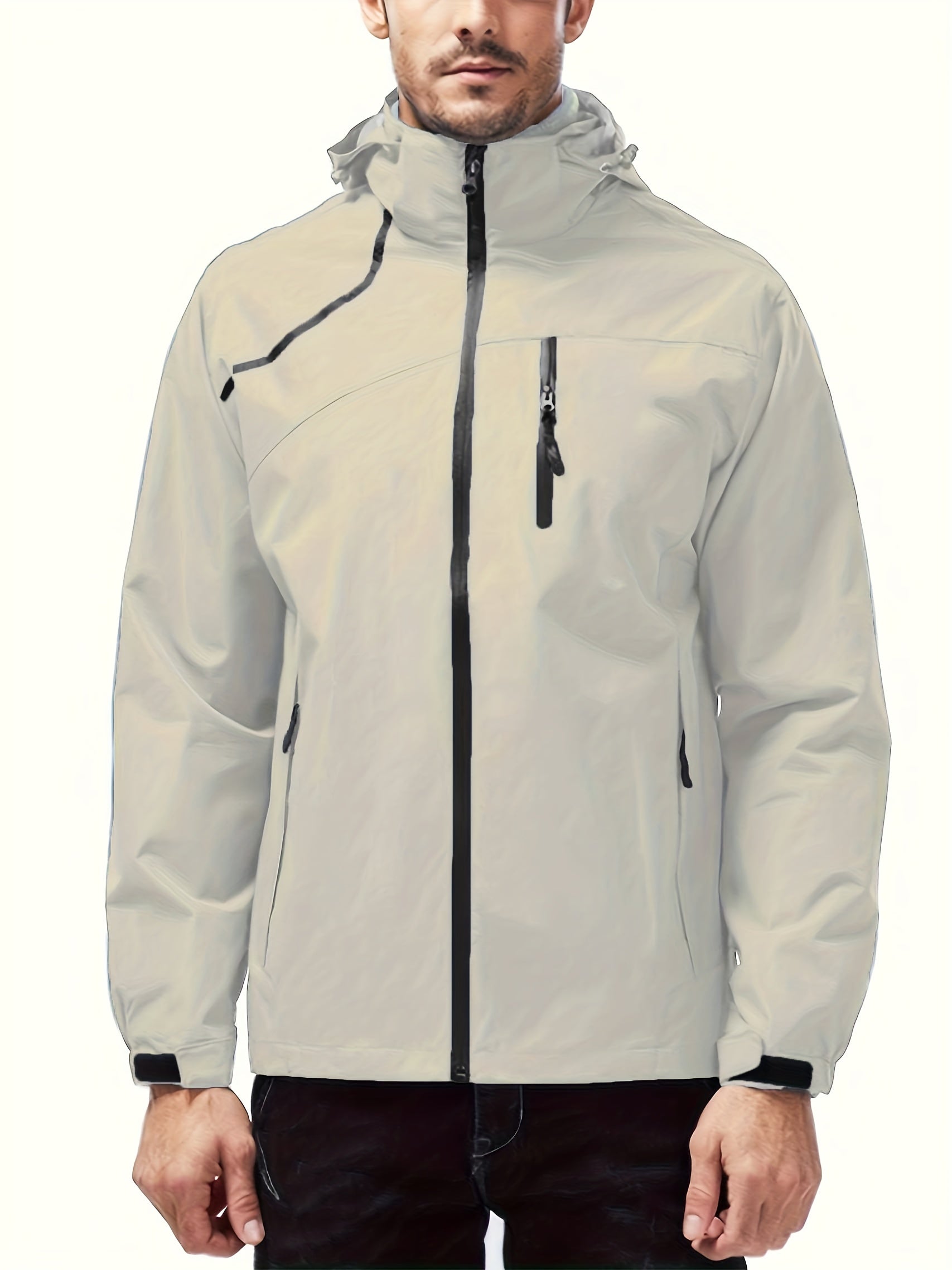 Men's Lightweight Waterproof Breathable Hooded Jacket