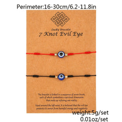 2pcs Devil Eye Knot Adjustable Bracelets