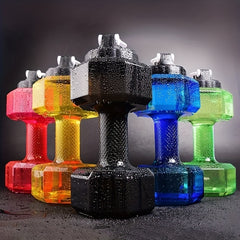 Dumbbell Water Bottle 75 Oz BPA Free Leak Proof Lid 5 Colors Fitness Portable