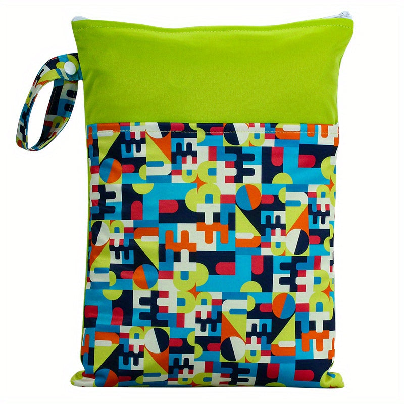 Waterproof Multicolor Baby Nappies Bag Wet Dry Mammy Bag