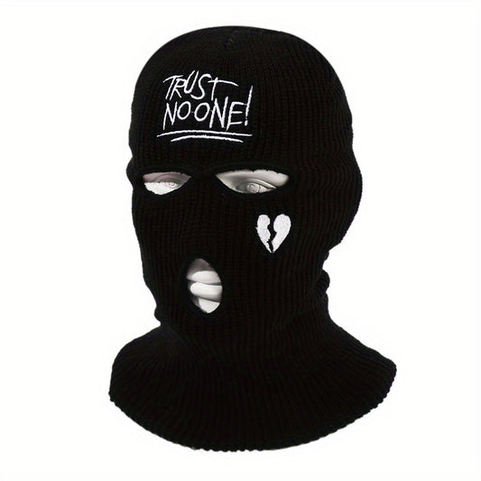 Unisex Thermal 3 Hole Winter Knitted Mask Full Face Covering Outdoor Sports Cycl