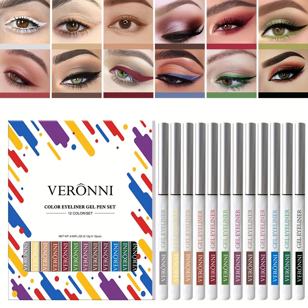 Colorful Eyeliner Set 12 Colors Matte Finish