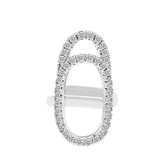 Geometric Diamond Open Nail Ring Temperament Manicure Set Ring