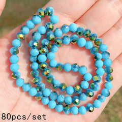 60-80-110pcs Lake Crystal Beads 4-8mm DIY Bracelet Jewelry Making