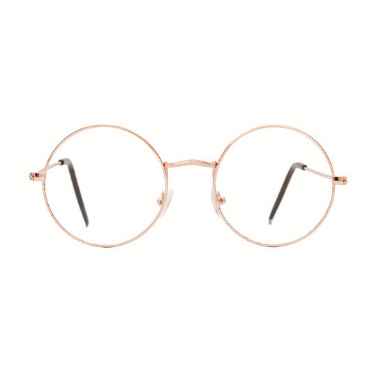 Round Clear Lens Glasses For Women Men Students Metal Myopia Spectacles
