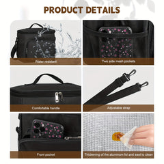 Custom Insulated Lunch Bag Personalized Name & Photo Shoulder Strap