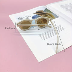 Girls Plaid Frame Sunglasses UV Protection Summer Sunshade Kids Accessories