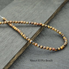 Natural Tiger Eye Stone Beads Smooth Brown for Jewelry Making