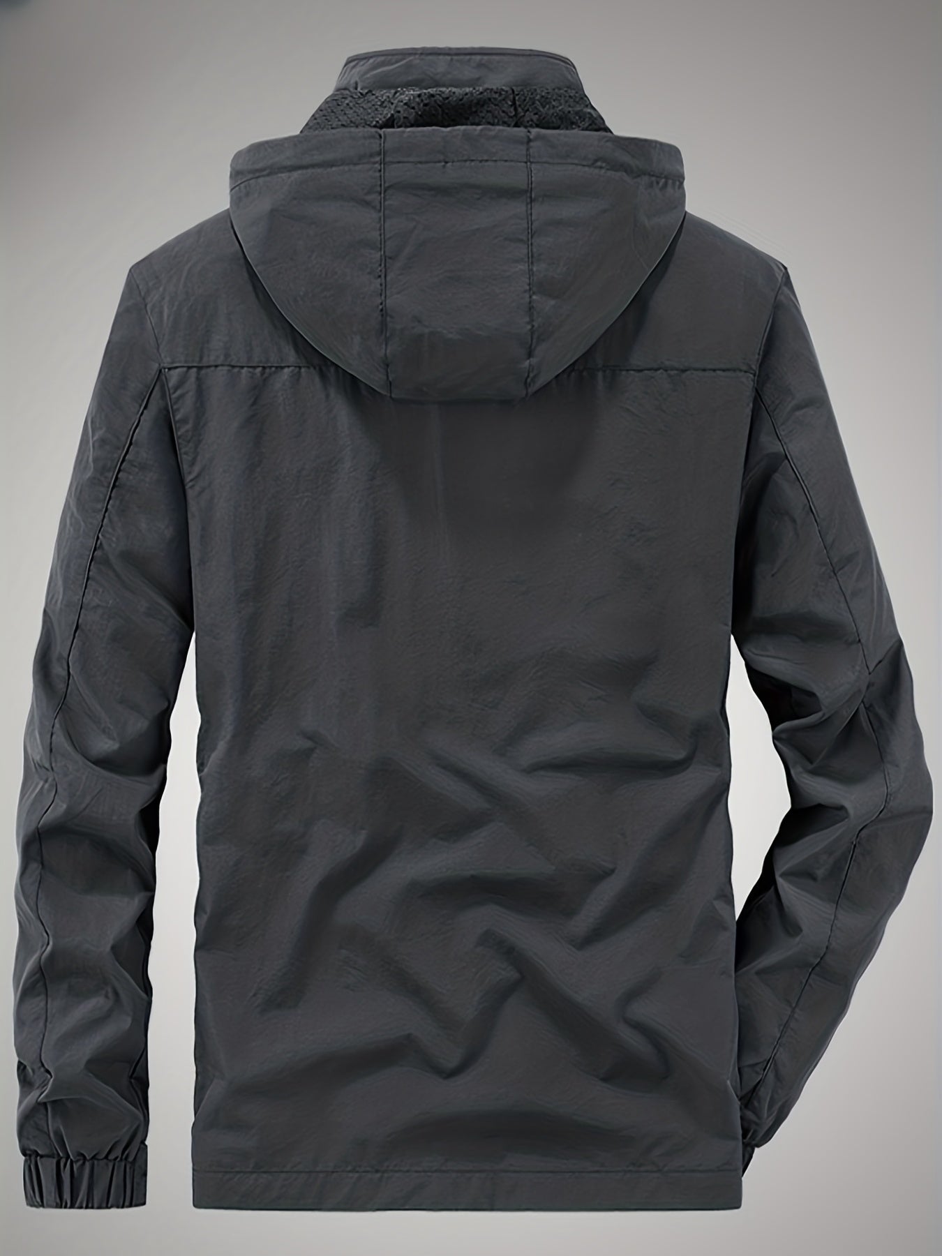 Men's Lightweight Hooded Windbreaker Jacket Zipper Coat