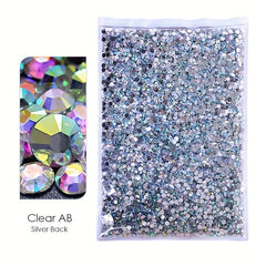 AB Rhinestones Jelly & Clear Flat Back Resin Rhinestones for DIY Crafts