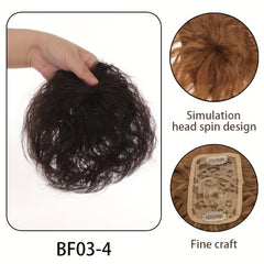 Fluffy Curly Hair Topper Synthetic Toupee Hairpiece Cover Increase Volume