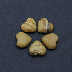 5pcs Natural Crystal Love Heart Shaped Yoga Stone Healing Crystal