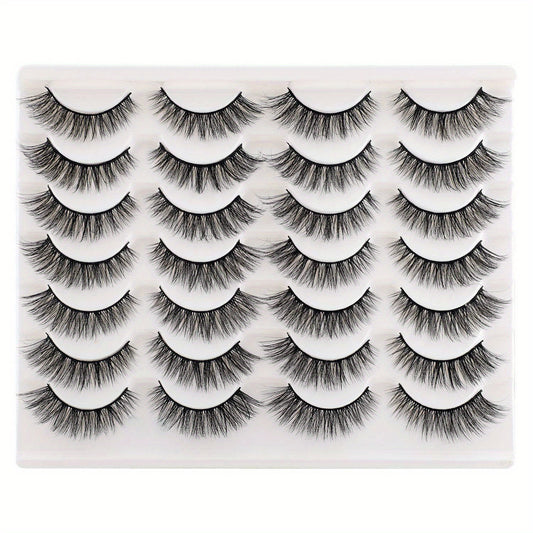 6D Cat Eye Wispy Natural Faux Mink Lashes 14 Pairs