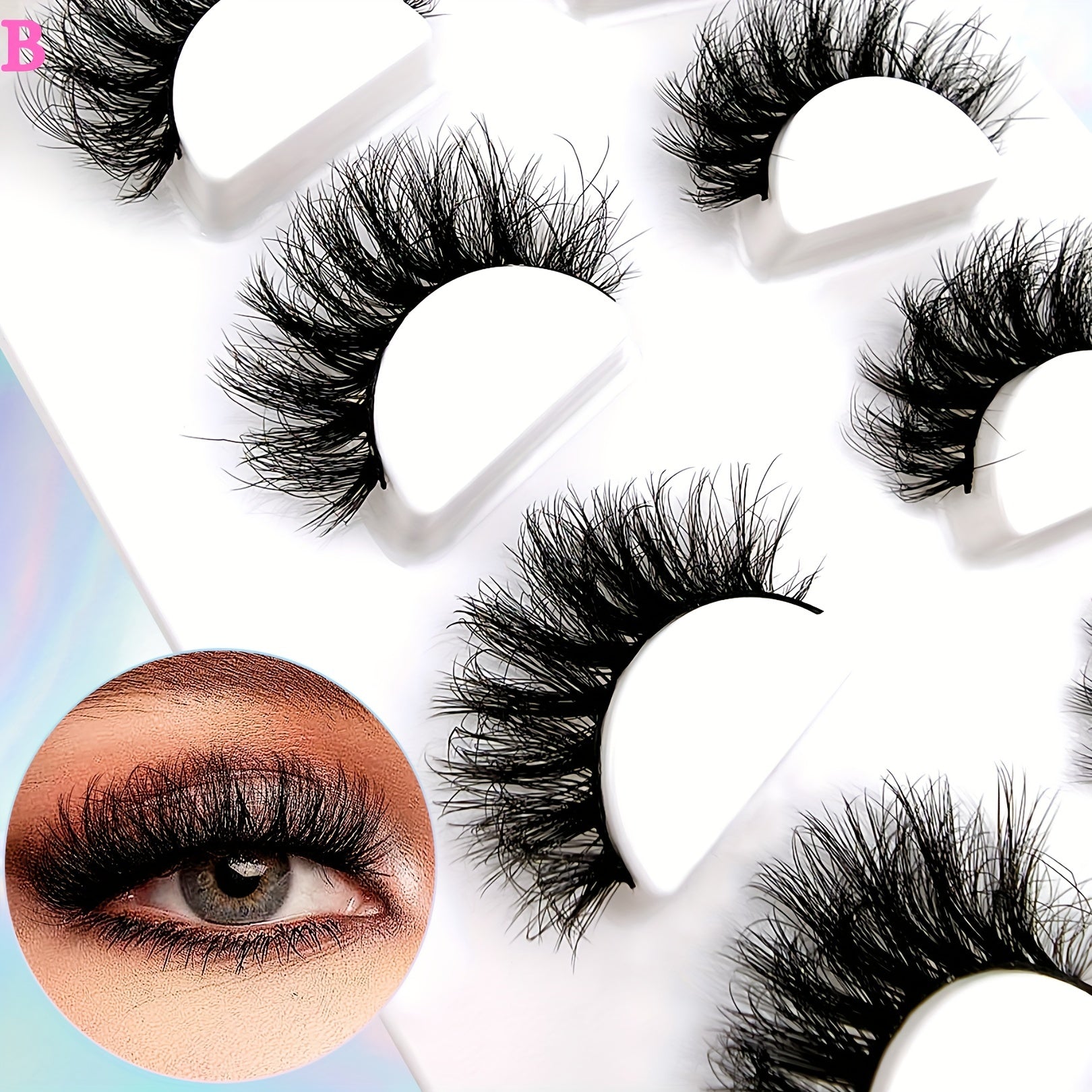 4 Pairs Thick & Curling Faux Mink False Eyelashes