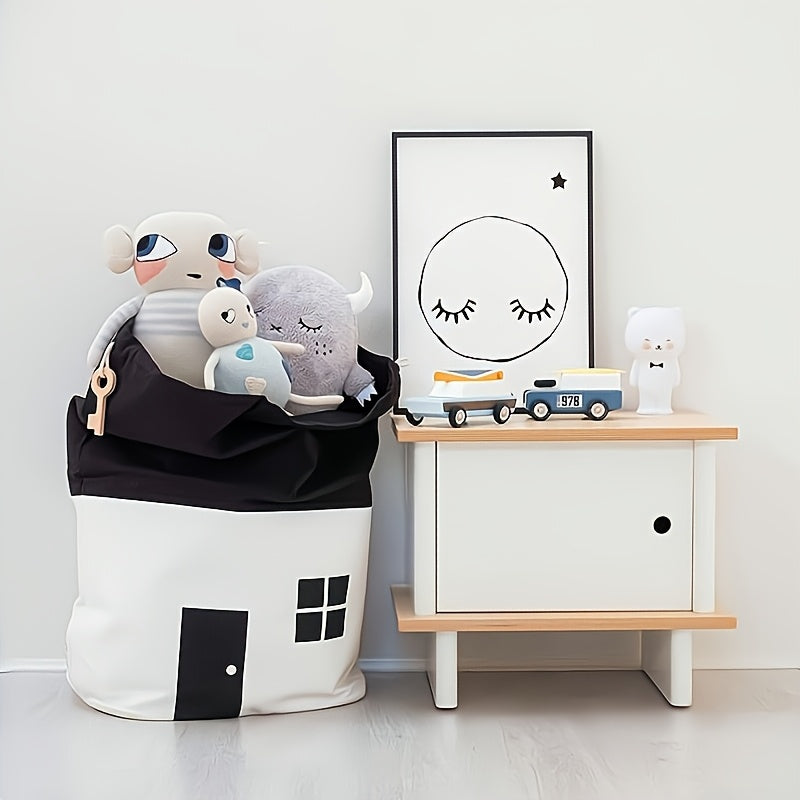 Nordic House Shaped Storage Bag & Organizer Hanging Loop Clothes Hamper