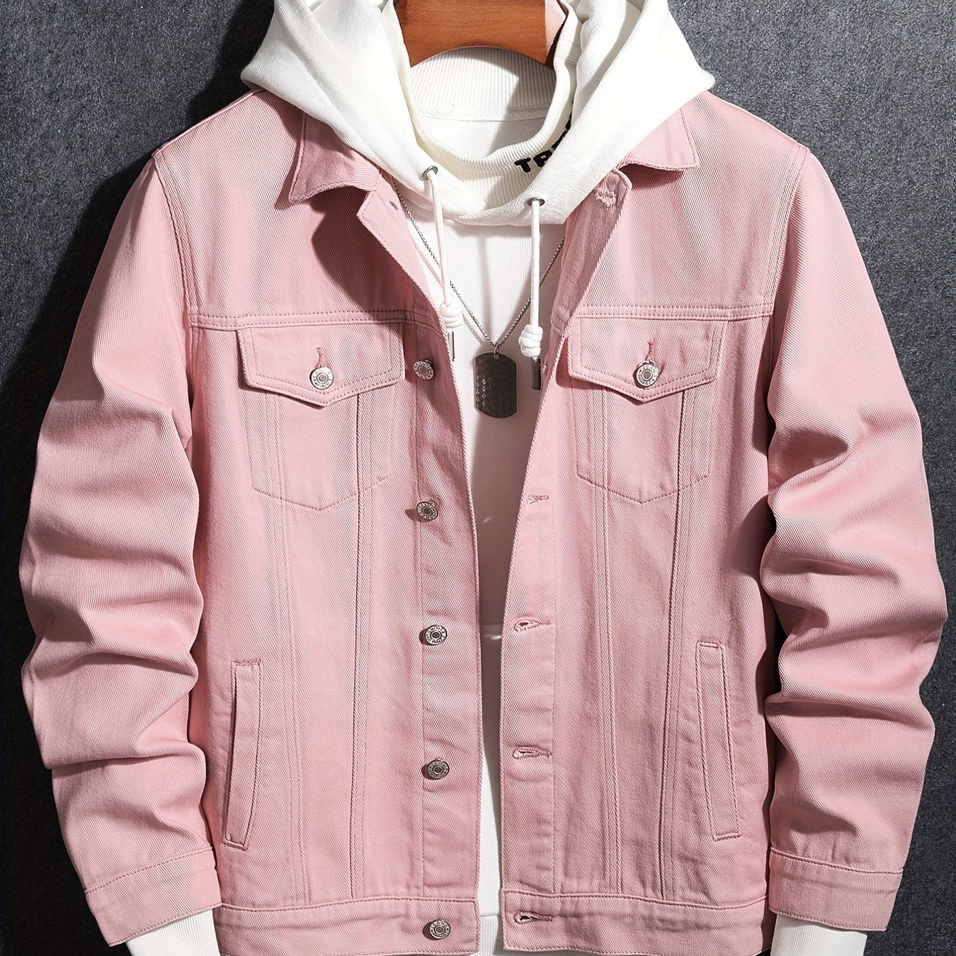 Men's Street Style Denim Jacket for Spring Fall