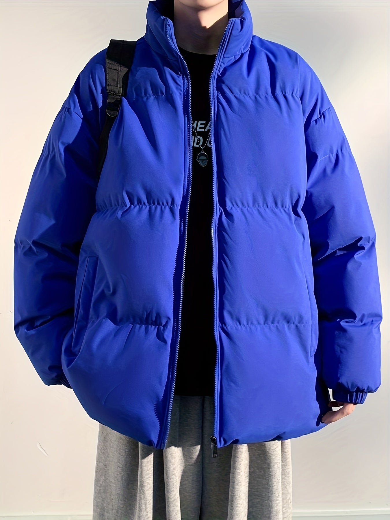 Men's Warm Hooded Jacket Zip Up for Fall Winter