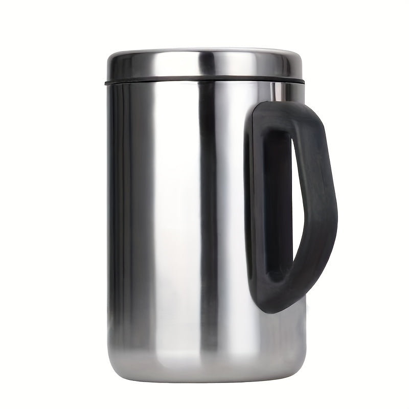 Stainless Steel Insulated Travel Mug with Lid Handle Camping RV Office Gift