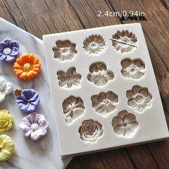 3D Silicone Flower Chocolate Mold for Cake Decorating and Baking