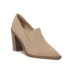 Women's Chunky High Heels Pointed Toe Loafers