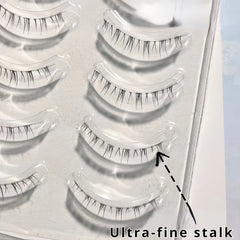 Manga Crossed Lower Eyelashes Natural Look Simulated Ultra Slender Stems