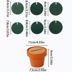 Cactus Coasters Set with Flowerpot Holder