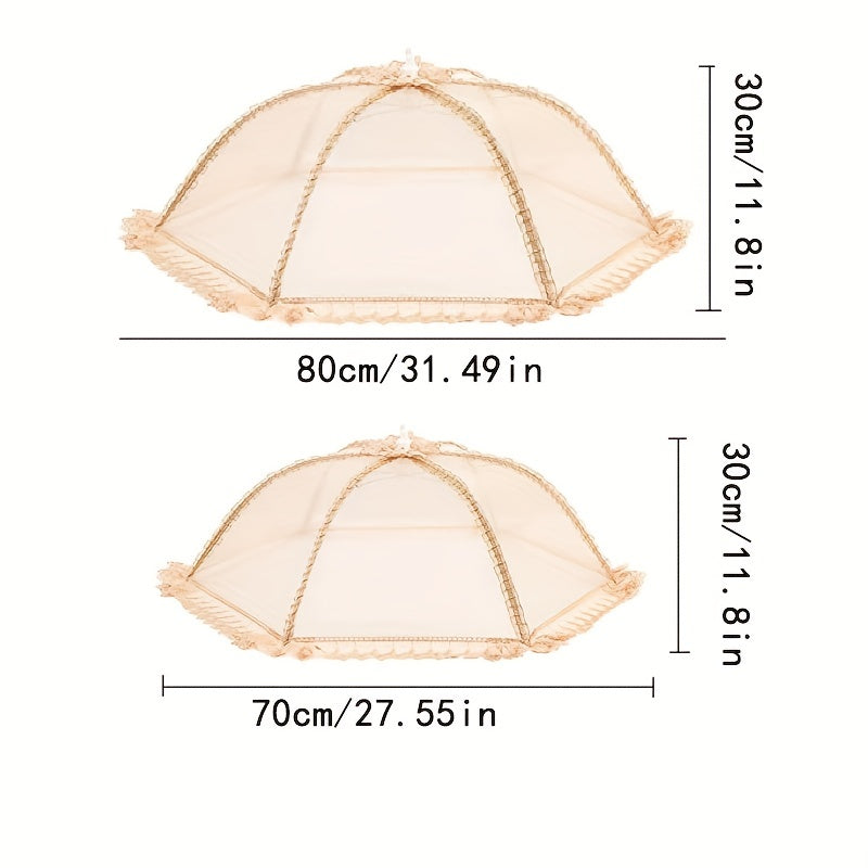 Food Cover Umbrella Shaped Dust proof Foldable Cover 70x30cm