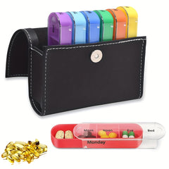 7-Day Pill Organizer Travel Case Reminder Durable Plastic