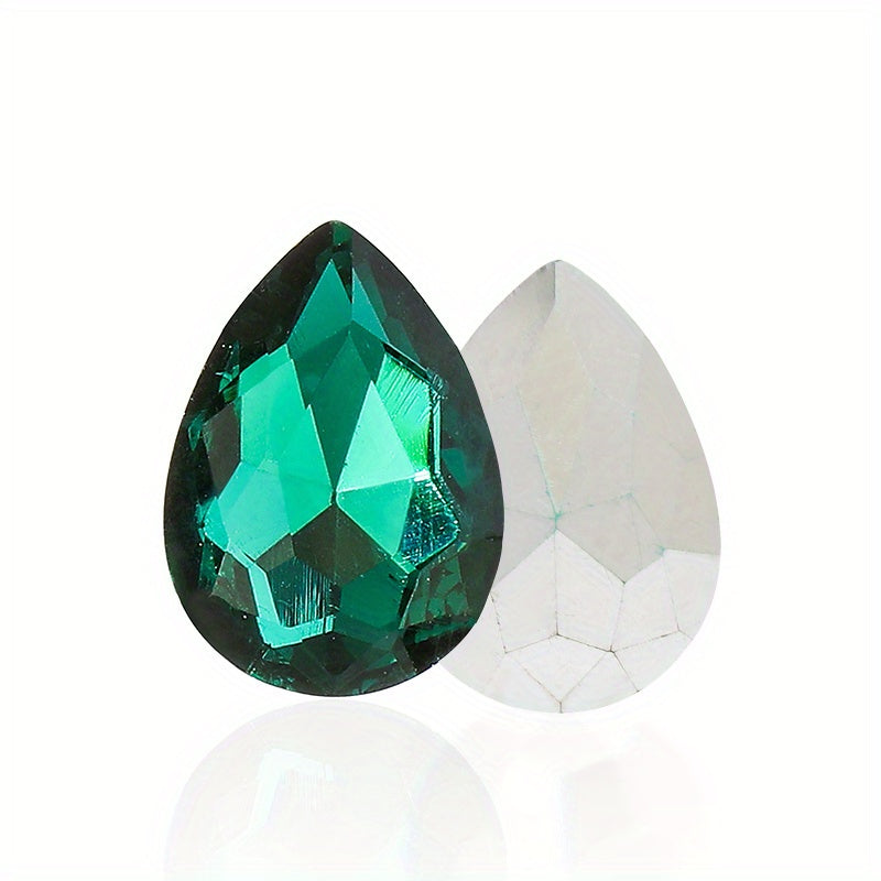 20pcs Glass Water Drop Drill Mobile Phone Sticker DIY Decoration Accessories