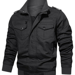 Men's Winter Thicken Military Jacket Casual Stand Collar Windbreaker Coat