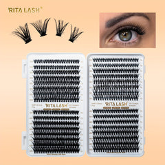 640pcs Wispy Cluster DIY Eyelashes D Curling Volume Individual Lashes