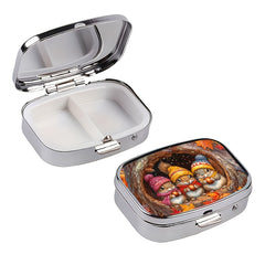 Squirrels Pill Box 2 Compartment Portable Medicine Case