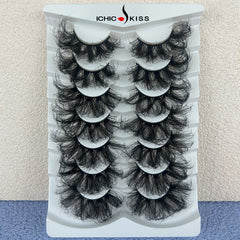 7 Pairs Fluffy 9D Faux Mink Eyelashes Soft & Thick