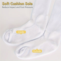 6 Pairs Non Binding Diabetic Socks Bamboo Fibre Loose Sock Extra Wide Calf