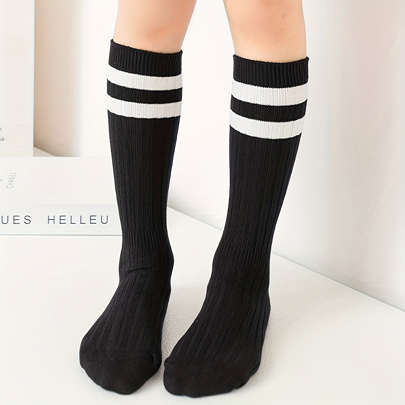 Kids Striped Knee High Sports Socks