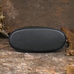 Floral Embossed Leather Crossbody Bucket Bag with Tassel