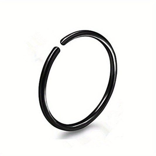 Stainless Steel Round Ring Nose Nail Body Ear Ring